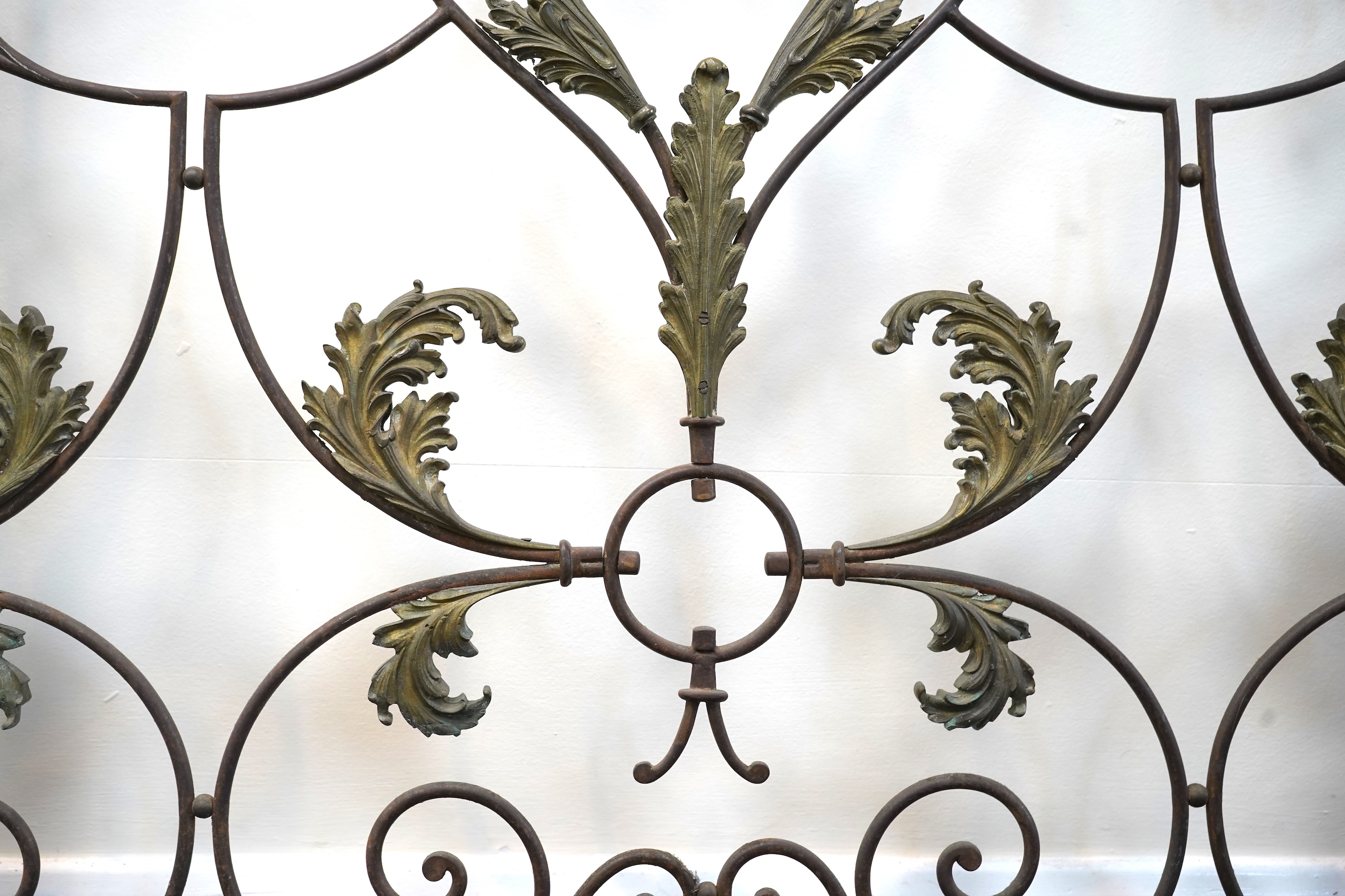 A pair of French wrought iron gates, c.1900